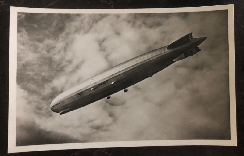 Original RPPC Graf Zeppelin In Flight LZ 127 Real Picture Postcard Mint B