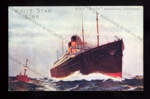 LS4945 - White Star Liner - Baltic - bt 1904 - Artist Walter Thomas ? - postcard