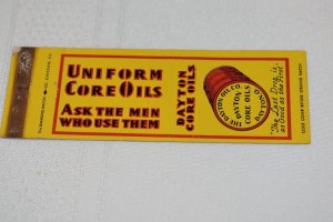 Uniform Core Oils Dayton Oil Company Ohio 20 Strike Matchbook Cover