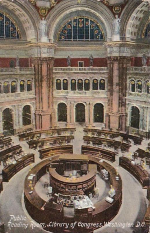 Washington D C Library Of Congress Public Reading Room 1911