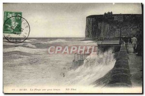 Old Postcard Mers Les Bains Beach For Big Time