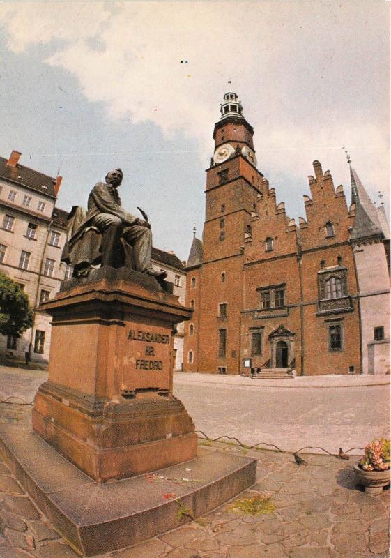 B46105 Wroclaw Rynek pomnik Aleksandra Fredry   poland