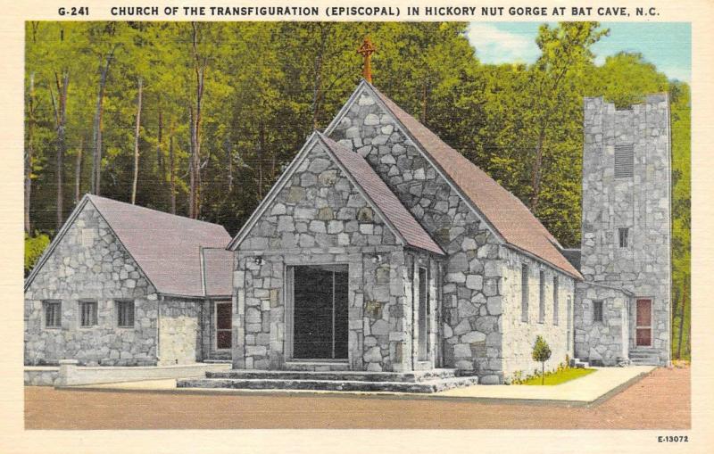 NC North Carolina, CHURCH OF TRANSFIGURATION-Hickory Nut Gorge  c1940's Postcard