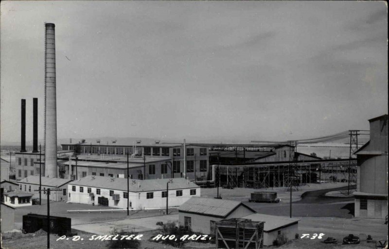 Ajo AZ Smelter Real Photo Postcard