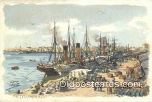 Alexandrien, Hafen, Norddeutscher Lloyd Bremen Sail Boat Postcard Post Card  ...