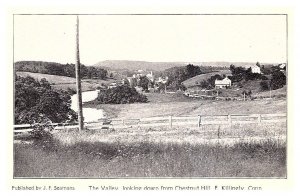 Connecticut East Killingly ,  Looking down Valley from Chestnut Hill, early 1900