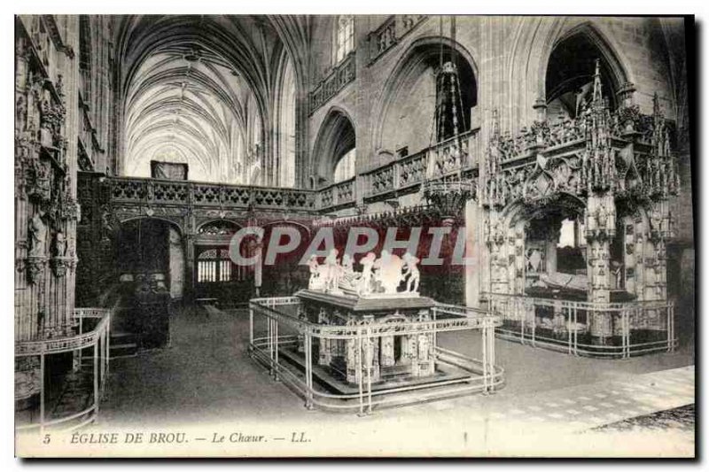 Postcard Old Brou Church Choir