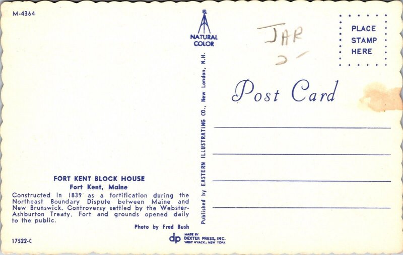 Historic Fort Kent Block House Front View Fort Kent Maine Chrome