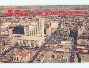 Pre-1980 AERIAL VIEW OF TOWN El Paso Texas TX n3177