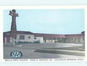 Unused Pre-1980 MOTEL SCENE Colorado Springs CO hk0537-14