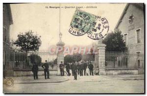 Postcard Old Quarter Auger Bourges Army Artillery