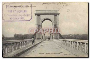 Postcard Old Suspension Bridge Avignon