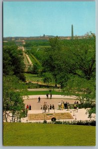 Postcard Washington DC c1960s John F. Kennedy Grave Arlington National Cemetery