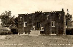 IA - Griswold. American Legion Building   *RPPC