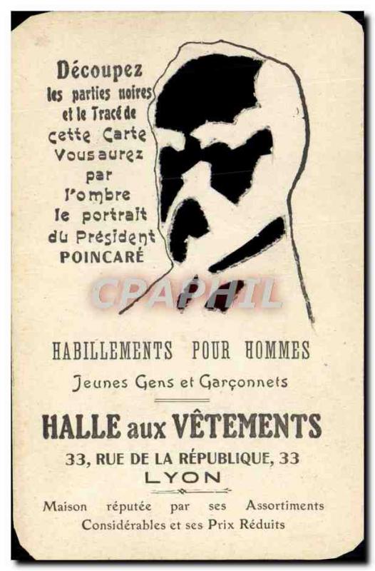 Postcard Old Satirical Poincare Halle Policy for Clothing Rue de Lyon Republic