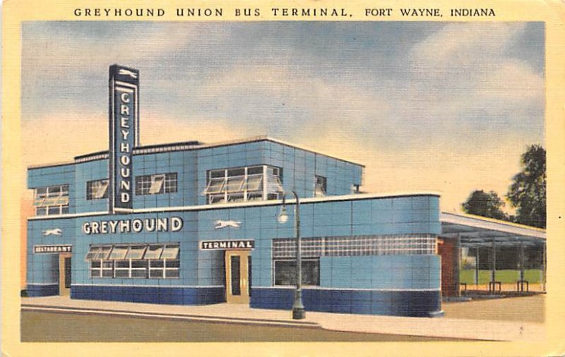 Greyhound Union Bus Terminal Fort Wayne, Indiana, USA Unused 