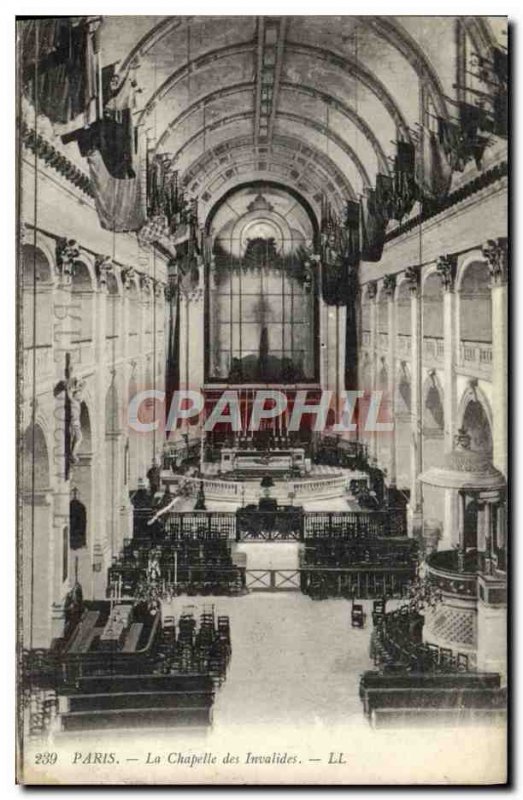 Old Postcard Paris Chapel Des Invalides