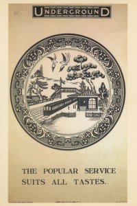 London Underground China Plate Transport Poster Advert Postcard