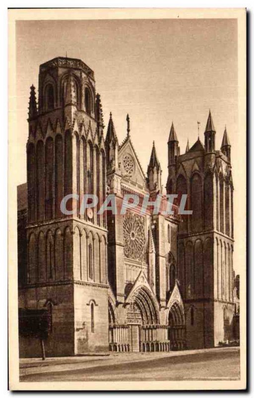 Old Postcard Poitiers La Cathedrale St Pierre View North jack