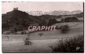 Old Postcard Murol Chateau and the Massif du Sancy