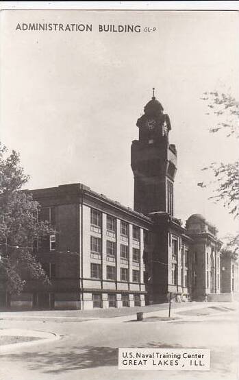 Illinois Great Lakes Administration Building Naval Training Center 1951 Real ...