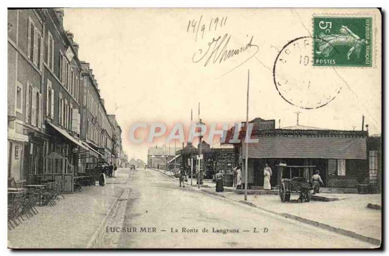 Old Postcard Luc Sur sea rounte of langrune Butcher