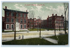 c1910's St. Joseph's Infirmary Building Louisville Kentucky KY Antique Postcard 