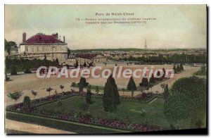 Old Postcard Parc de St Cloud Chateau former location of imperial fire by the...