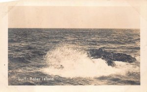 RPPC SURF BAKER ISLAND BAKERS ISLAND MASSACHUSETTS DPO REAL PHOTO POSTCARD 1916