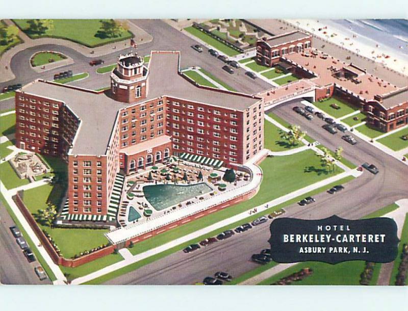 Unused 1950's BERKELEY - CARTERET HOTEL Asbury Park New Jersey NJ Q5508-13