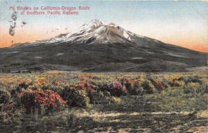 MT SHASTA ON CALIFORNIA OREGON ROUTE SOUTHERN PACIFIC RAILWAY POSTCARD 1910