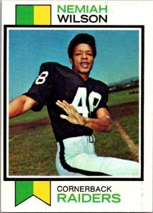 1973 Topps Football Card Nemiah Wilson Oakland Raiders sk2575