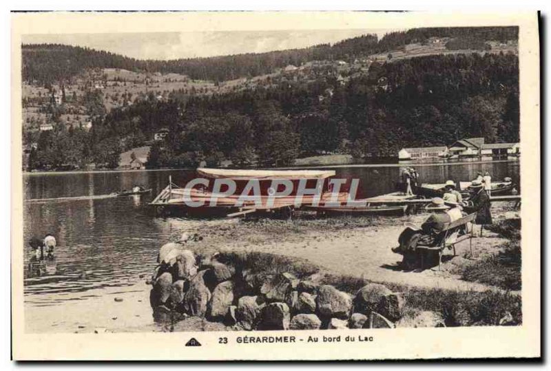 Old Postcard Gerardmer Lakefront