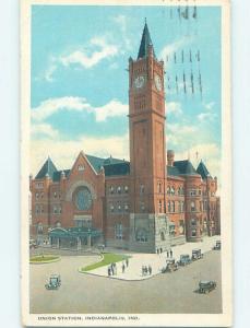 W-Border UNION TRAIN DEPOT STATION Indianapolis Indiana IN G2136