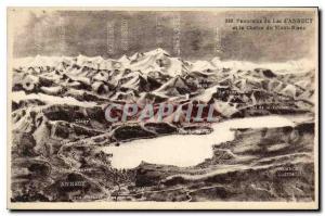 Old Postcard Panorama of Lake Annecy and Mont Blanc Chain