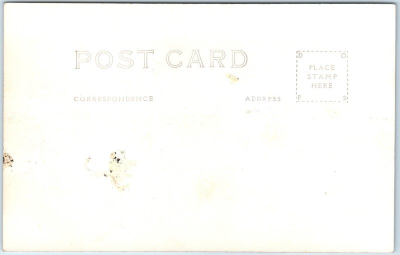 c1930s Cheyenne Mt CO Will Rogers Shrine RPPC Bronze Bust Monument Man Statue A6