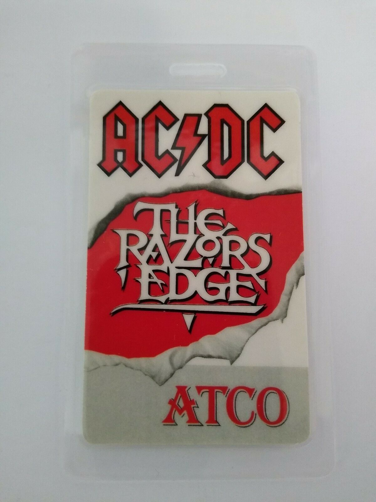 AC/DC Backstage Pass The Razors Edge Atco Laminated Hard Rock Music ...