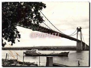 Postcard Modern Tancarville Bridge The Dahra SAGA Tanker Ship