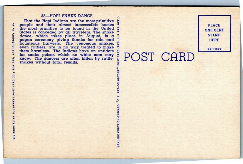 Hopi Snake Dance postcard