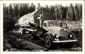 Logging Truck Western Washington Ellis Real Photo Postcard - Kleppinger