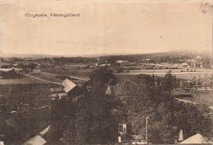 Rångedala Västergötland Sweden 1925 Panoramic Village Photo Postcard