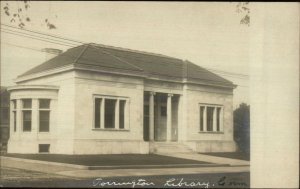 Torrington CT Library c1910 Real Photo Postcard