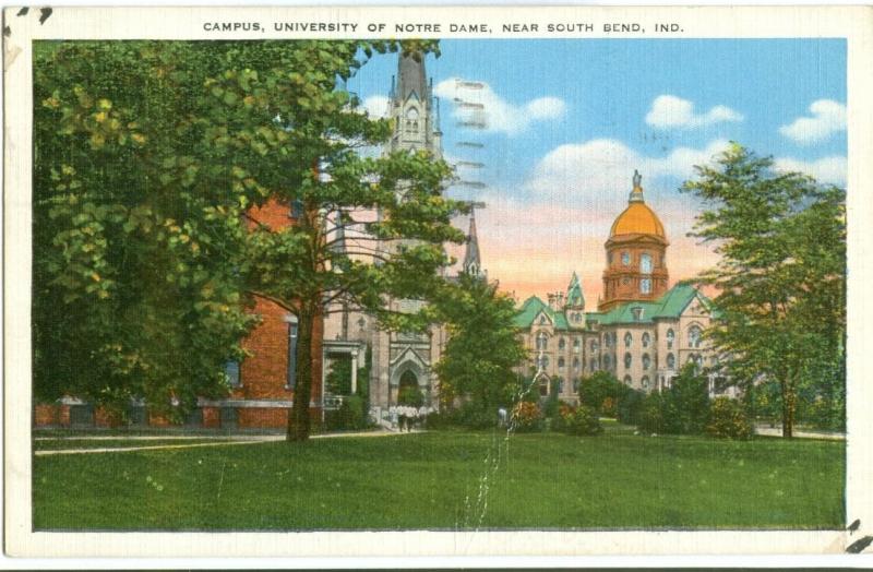 USA, Campus, University of Notre-Dame, near South Bend, Indiana, 1938 used