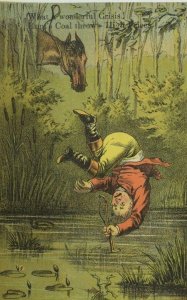 Hunts Coal Man Falling in Swamp Victorian Trade Card #4 P114