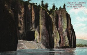 Vintage Postcard 1910s Cape Horn Columbia River North Bank Railway Tunnel Oregon