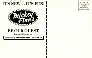 Mickey Finn's - Advertising Coupon