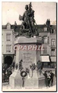 Old Postcard Dunkirk Commemorative Monument Children