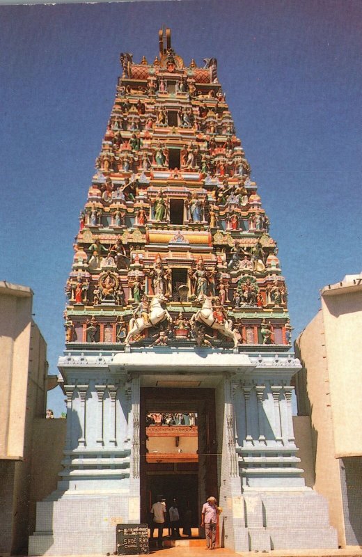 Vintage Postcard Sri Maha Mariamman Temple Worship Hindus Kuala Lumpur Malaysia