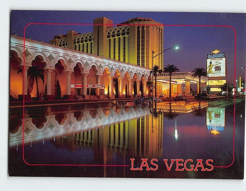 Postcard Aladdin Hotel & Casino Las Vegas Nevada USA