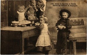 CPA Autour du Chaudron de Bouillie - Enfants des Env. De Quimper (1034021)